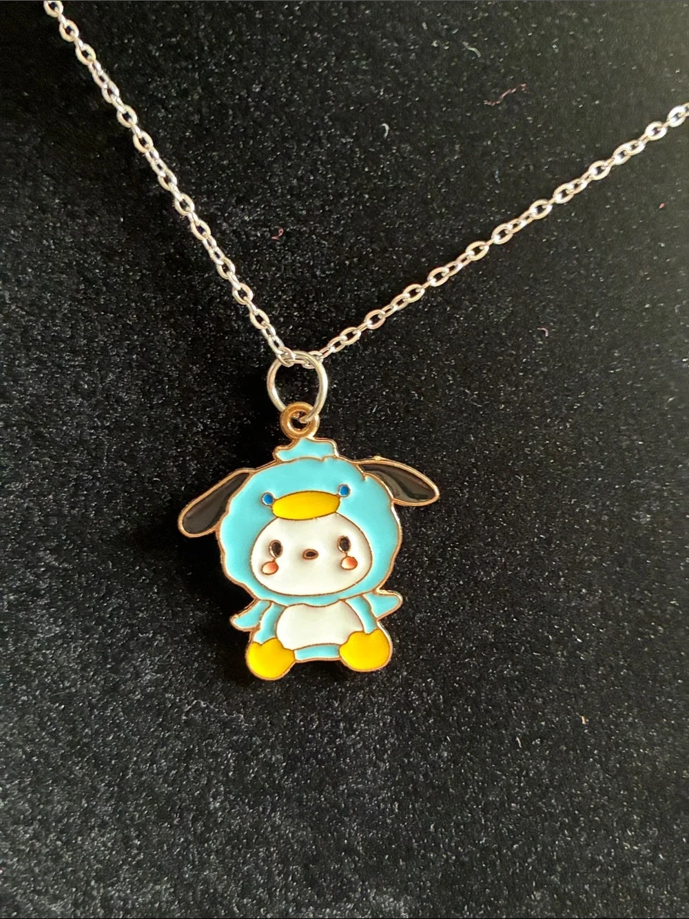 Cute Blue Animal Character Pendant Necklace
